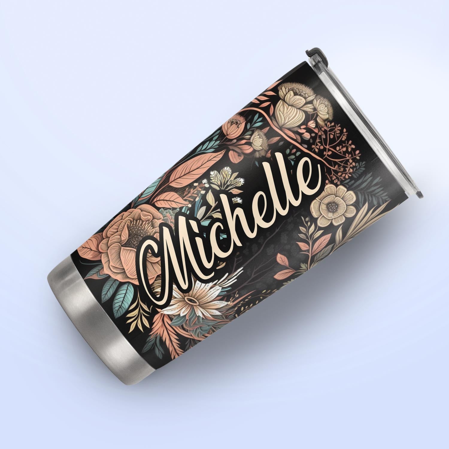 Colorful Floral Sloth HTRZ05091364CA Stainless Steel Tumbler