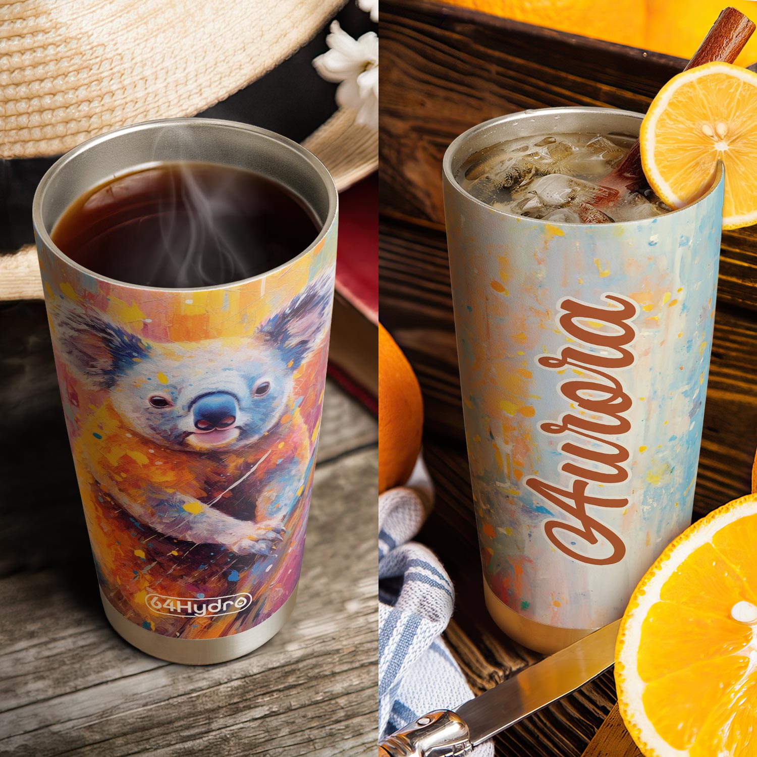 Colorful Koala HTRZ18090799BW Stainless Steel Tumbler