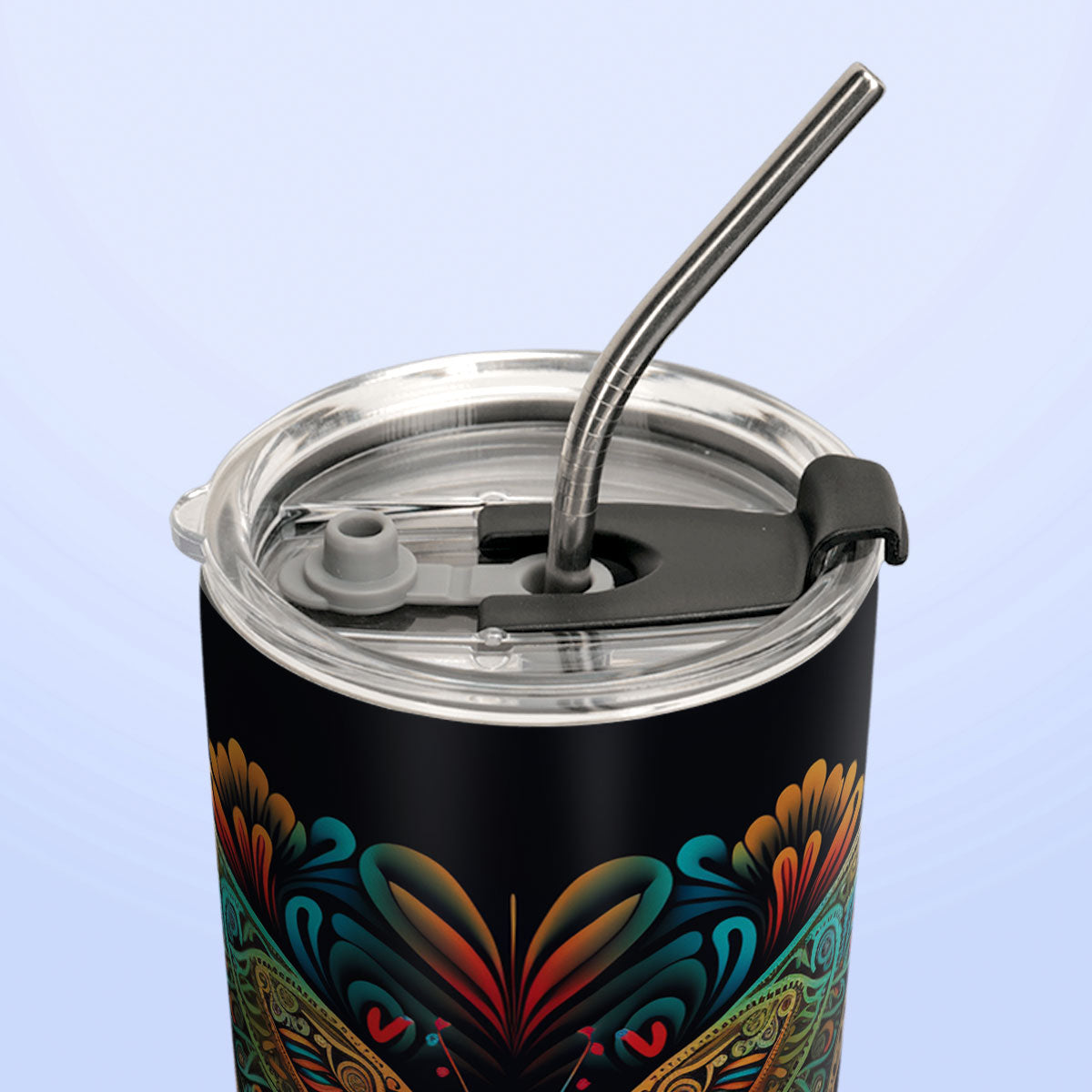 Colorful Mandala Butterfly HHAY060723878 Stainless Steel Tumbler