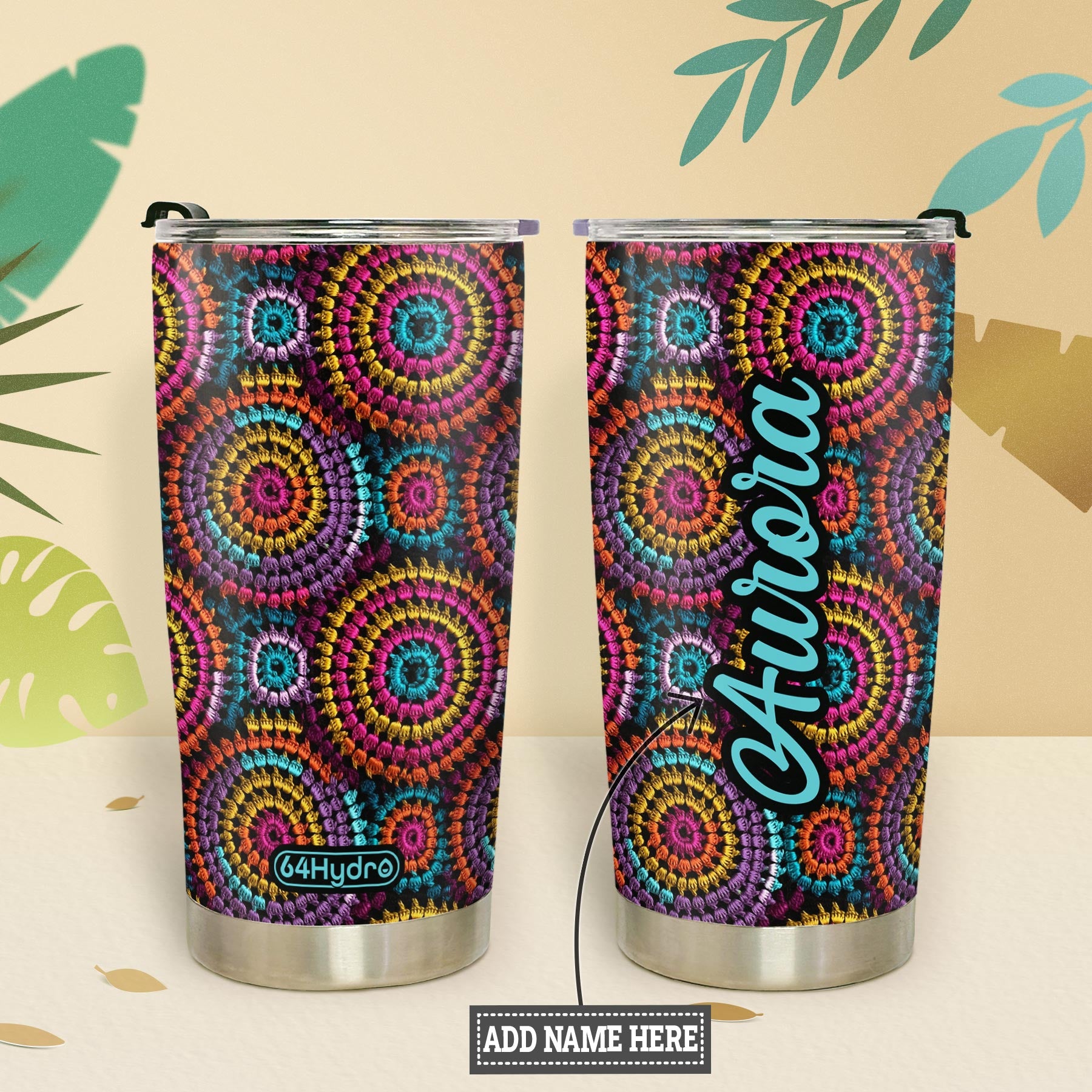 Crochet Pattern HTRZ26097480ZX Stainless Steel Tumbler – 64Hydro
