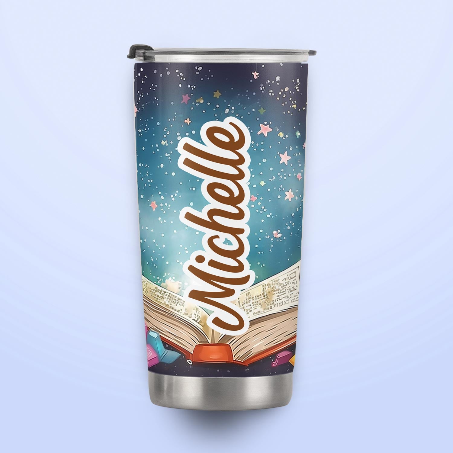 Cute Beagle Reading Books HTRZ12098017RF Stainless Steel Tumbler