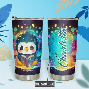 Cute Penguin Reading Book HTRZ05090349SP Stainless Steel Tumbler