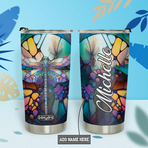 Dragonfly Abstract Art HTRZ07092122EV Stainless Steel Tumbler