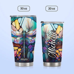 Dragonfly Abstract Art HTRZ07092122EV Stainless Steel Tumbler