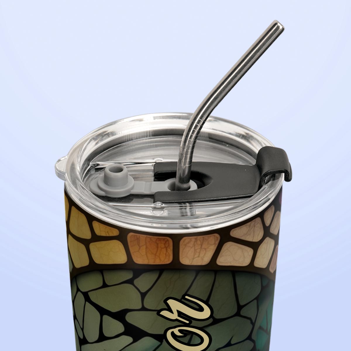 Dragonfly Citrine Crystal Mosaic HTRZ05098171EU Stainless Steel Tumbler