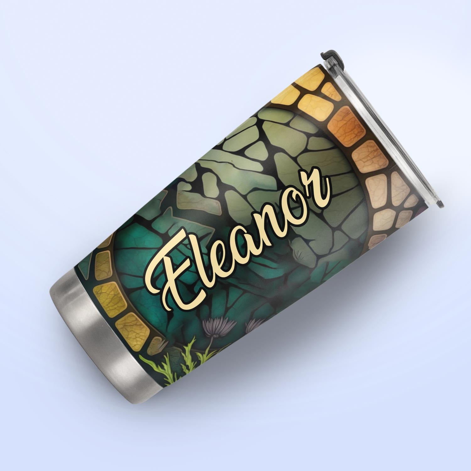 Dragonfly Citrine Crystal Mosaic HTRZ05098171EU Stainless Steel Tumbler
