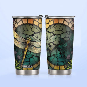 Dragonfly Citrine Crystal Mosaic HTRZ05098171EU Stainless Steel Tumbler