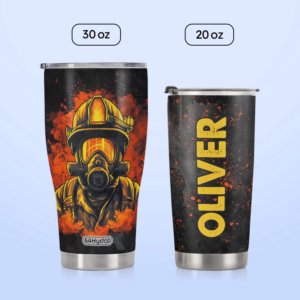 Firefighter Mask Vintage HTRZ24085027LR Stainless Steel Tumbler