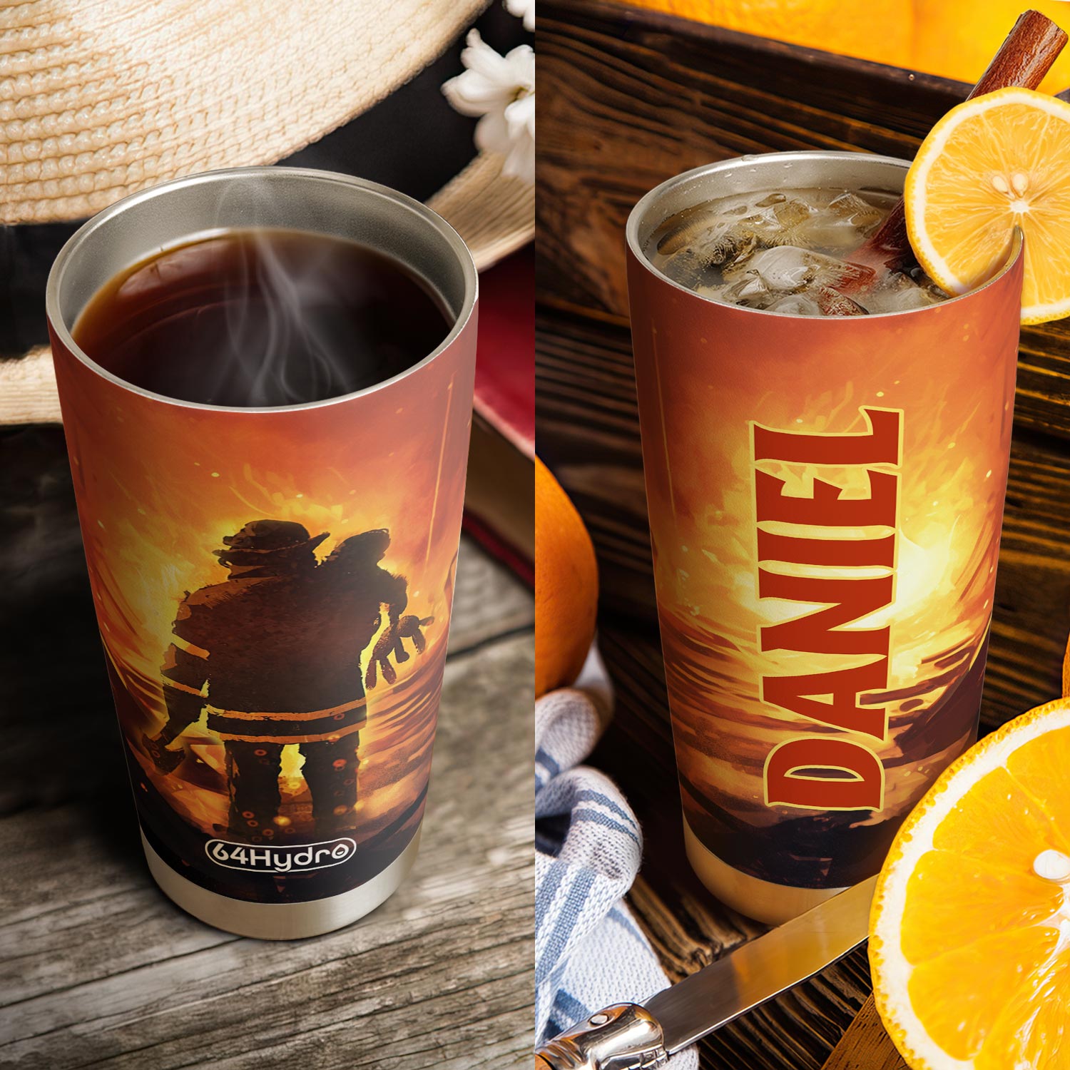 Firefighter Saves The Child HTRZ24089145JO Stainless Steel Tumbler