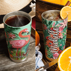Flamingo Paper Quiling HHAY070723250 Stainless Steel Tumbler