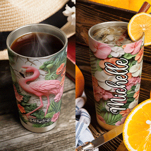 Flamingo Plaster Carving HHAY100723742 Stainless Steel Tumbler