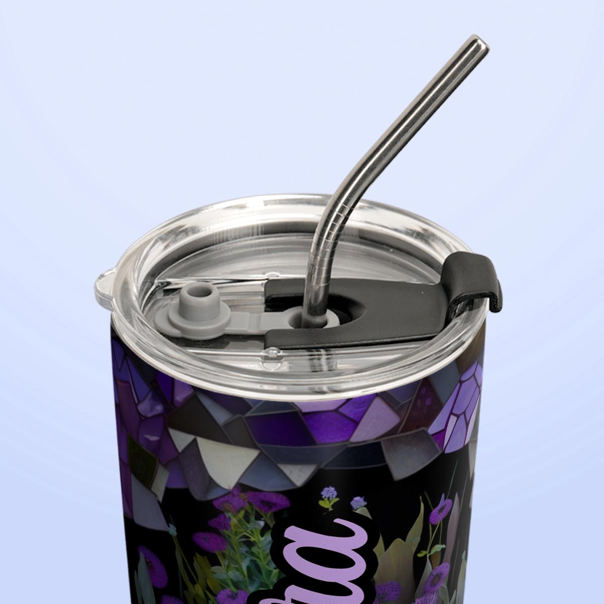 Fox Violet Crystal Mosaic HTRZ14093861TT Stainless Steel Tumbler