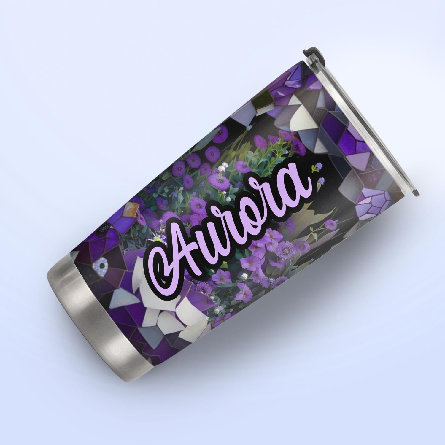 Fox Violet Crystal Mosaic HTRZ14093861TT Stainless Steel Tumbler
