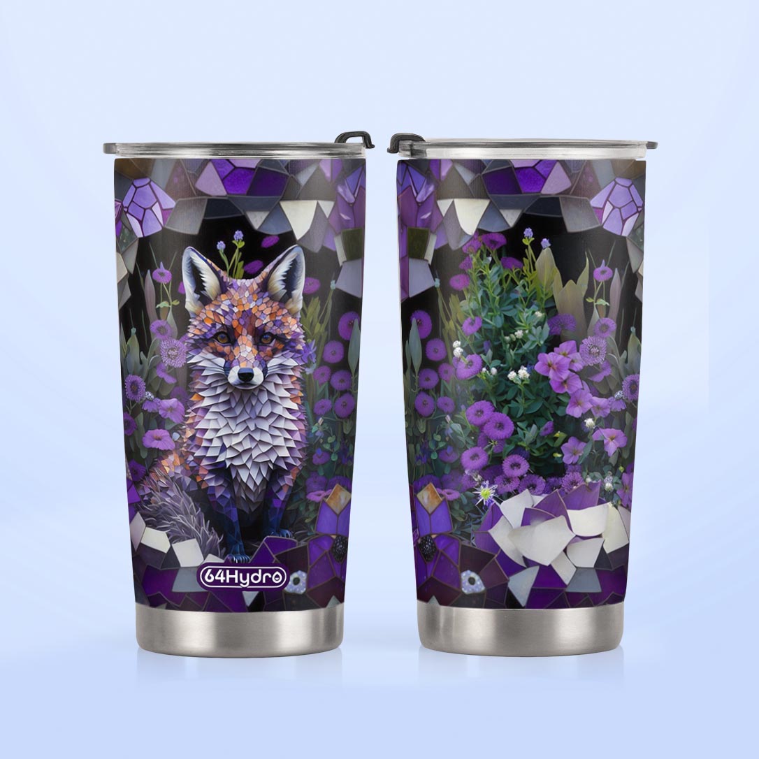 Fox Violet Crystal Mosaic HTRZ14093861TT Stainless Steel Tumbler