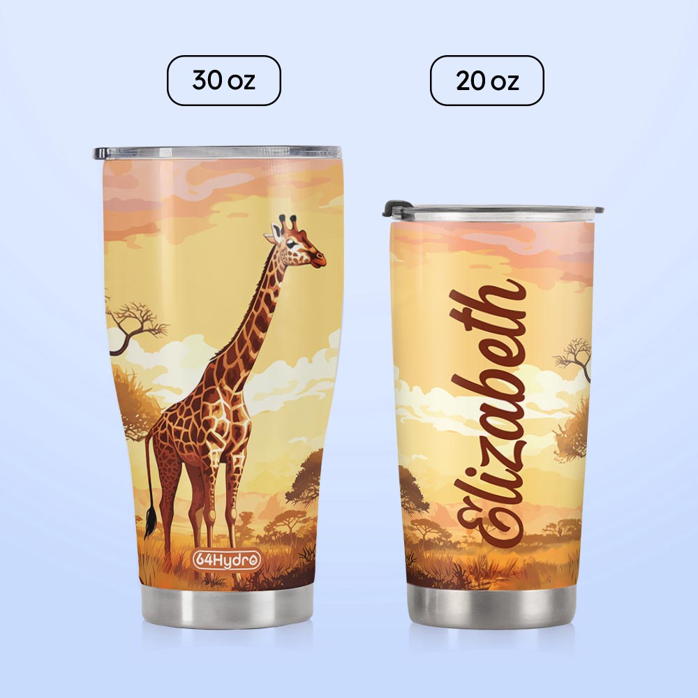 Giraffe In Savanna HTRZ14093356GT Stainless Steel Tumbler