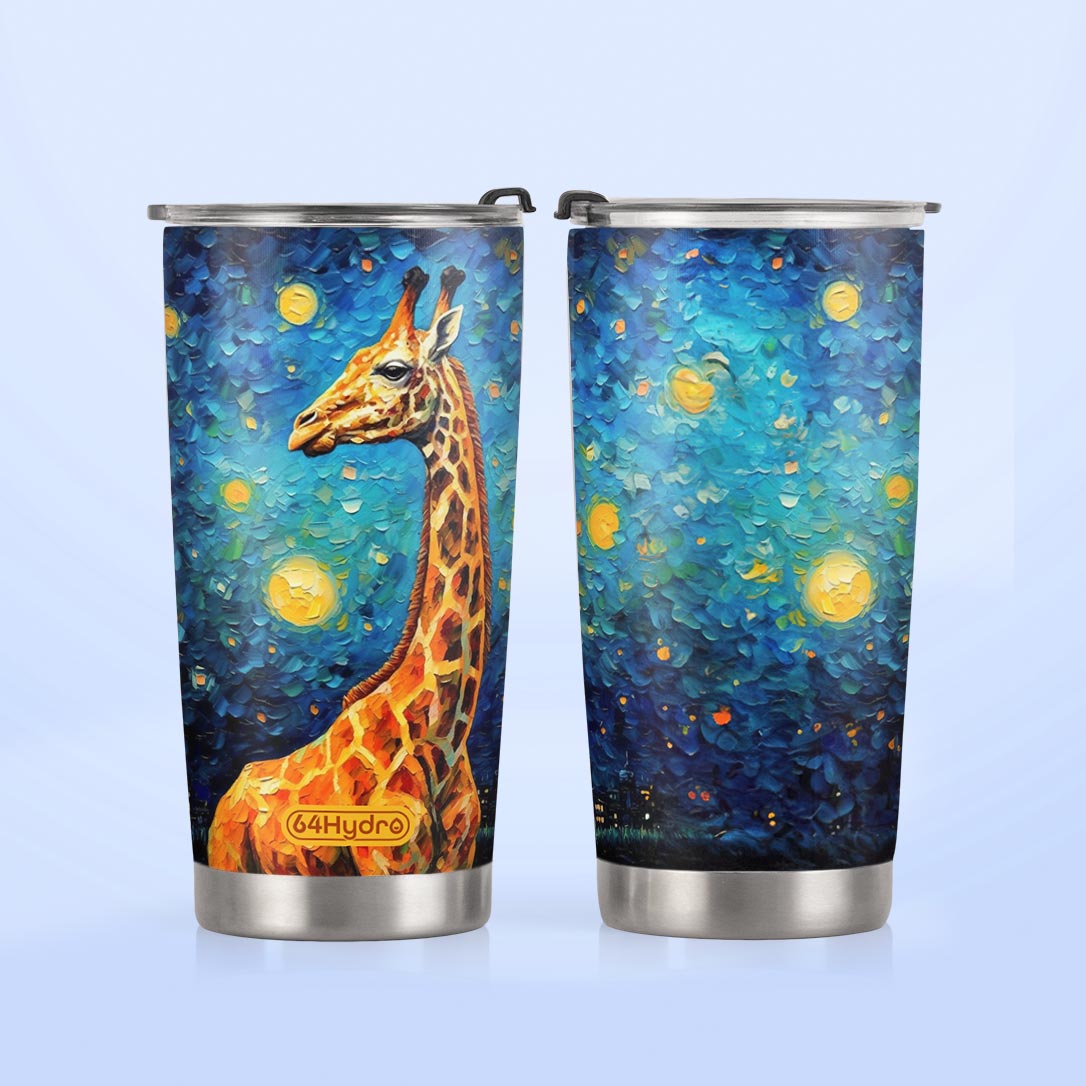Giraffe Starry Night HTRZ14093723KM Stainless Steel Tumbler