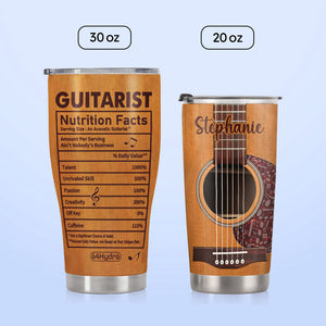 Guitarist Nutrition Facts Acoustic Guitar DNRZ230623283 Stainless Steel Tumbler