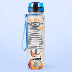 Guitarist Nutrition Facts Electric Guitar HTRZ15088244EW Water Tracker Bottle