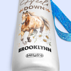 Horse Head Up Heels Down HTRZ15082585WB Water Tracker Bottle