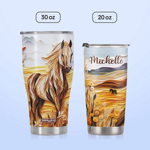 Horse Paper Quiling HHAY060723527 Stainless Steel Tumbler
