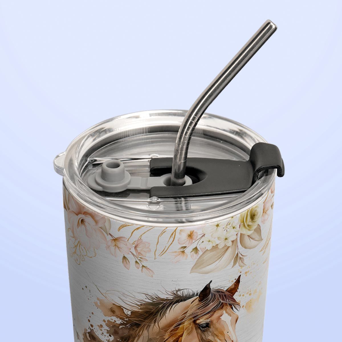 Horse Ride More Worry Less NNRZ220623006 Stainless Steel Tumbler