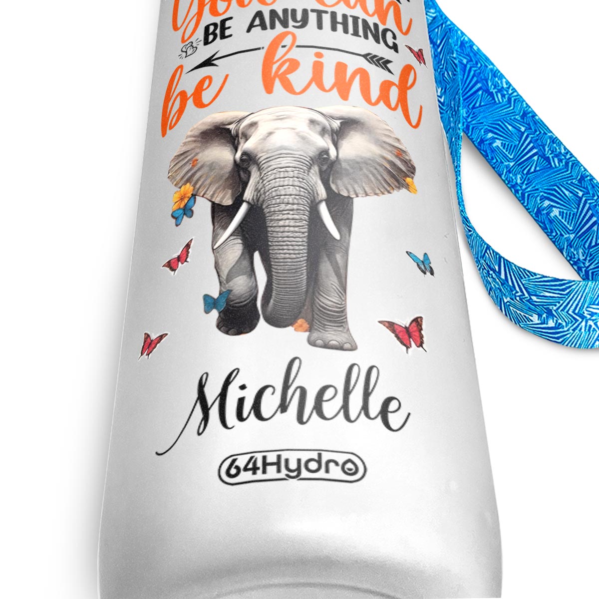 In A World Where You Can Be Anything Be Kind Daisy Elephant HTRZ10086266RQ Water Tracker Bottle