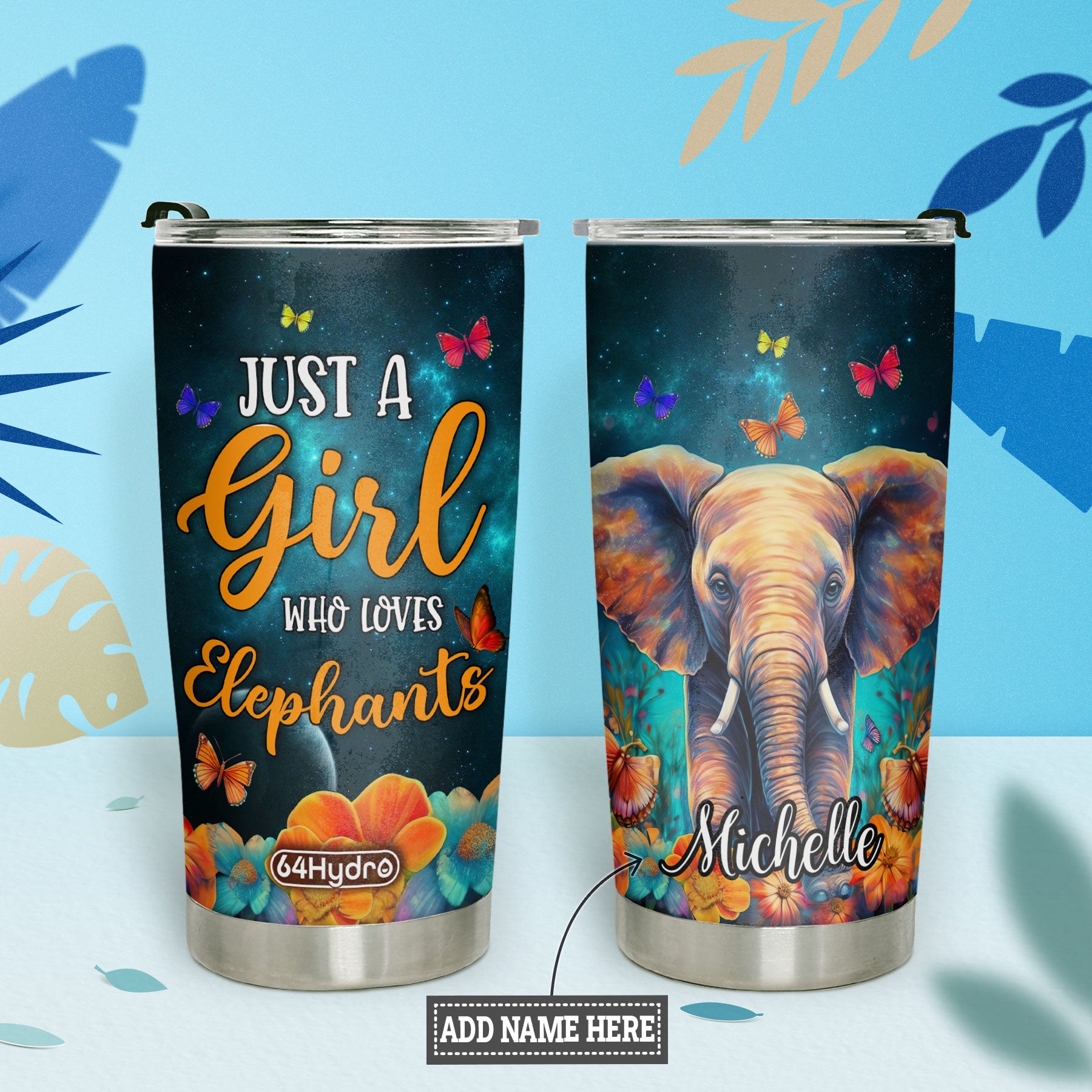 Just A Girl Who Loves Elephants HHLZ280623612 Stainless Steel Tumbler