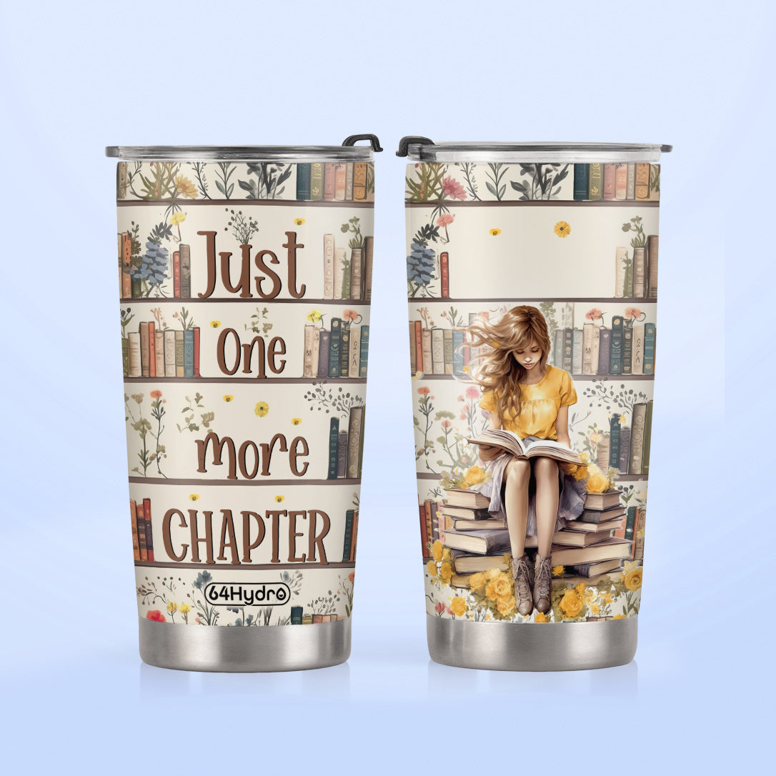 Just One More Chapter Girl With Books HHLZ270623407 Stainless Steel Tumbler