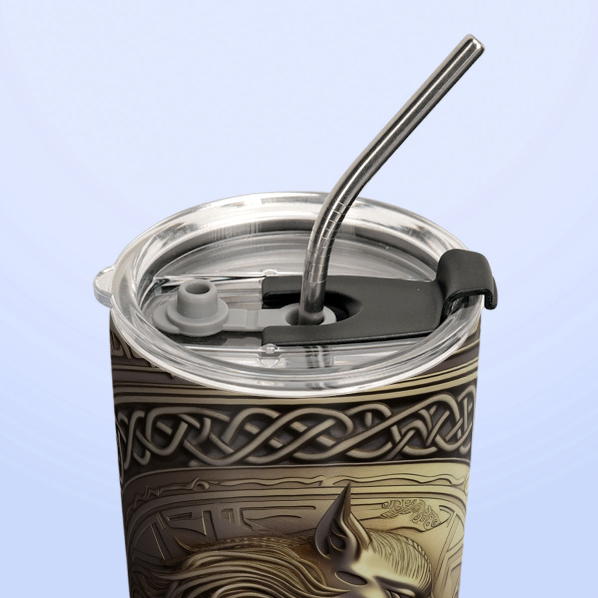 Knotwork Fenrir Golden Metallic HHAY070723534 Stainless Steel Tumbler