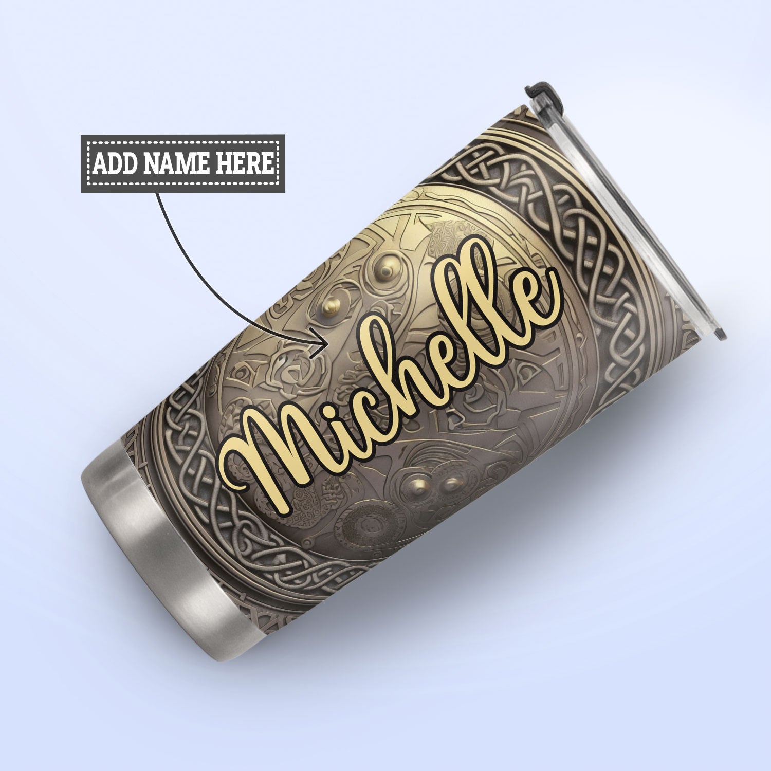 Knotwork Fenrir Golden Metallic HHAY070723534 Stainless Steel Tumbler