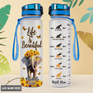 Life Is Beautiful Lovely Elephant HTRZ10089116ML Water Tracker Bottle