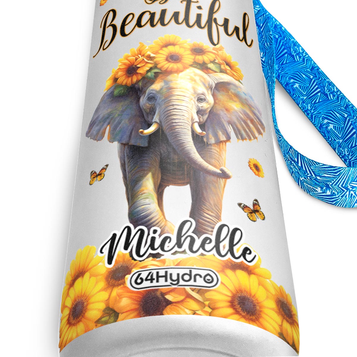 Life Is Beautiful Lovely Elephant HTRZ10089116ML Water Tracker Bottle