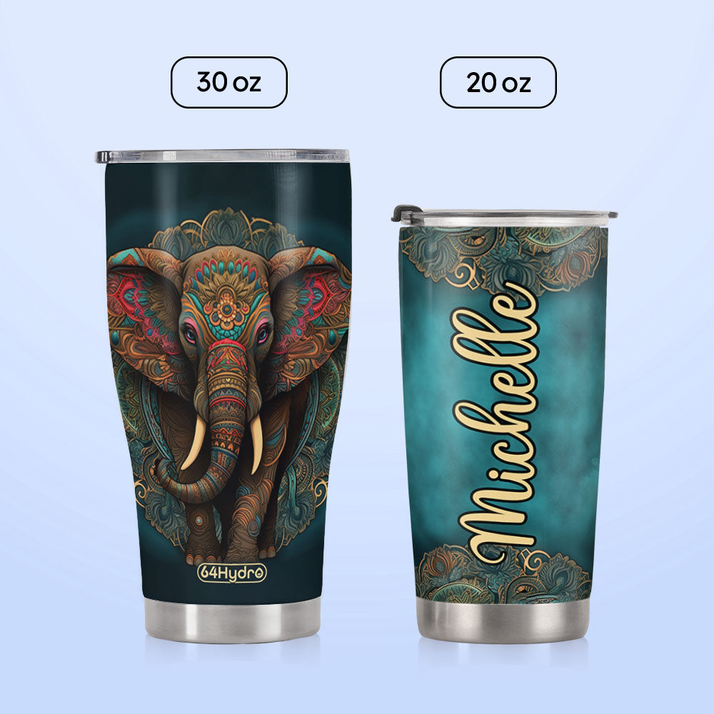 Mandala Tribal Elephant HHAY060723489 Stainless Steel Tumbler