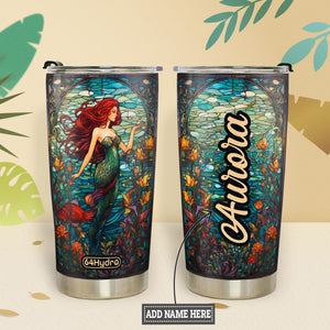 Mermaid Stained Glass HTRZ25095510HN Stainless Steel Tumbler