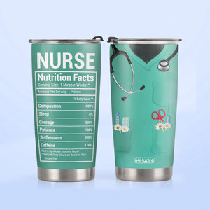 Nurse Nutrition Facts Uniform DNRZ220623683 Stainless Steel Tumbler
