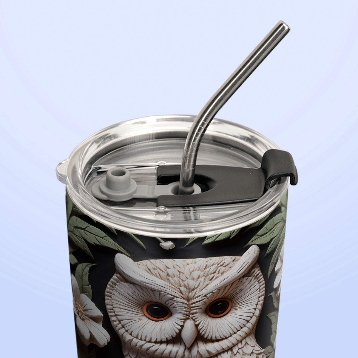Owl Plaster Carving HHAY100723397 Stainless Steel Tumbler