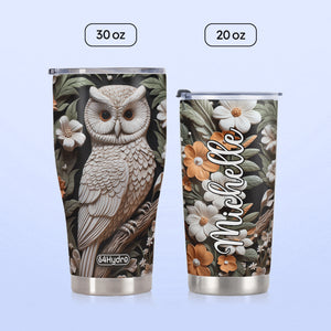 Owl Plaster Carving HHAY100723397 Stainless Steel Tumbler