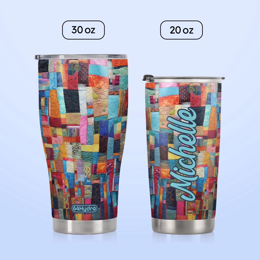 Quilting Fabric Pattern HTRZ26091442XL Stainless Steel Tumbler