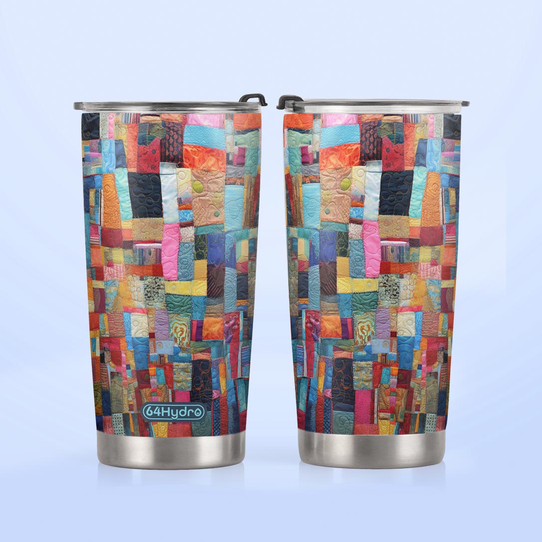 Quilting Fabric Pattern HTRZ26091442XL Stainless Steel Tumbler