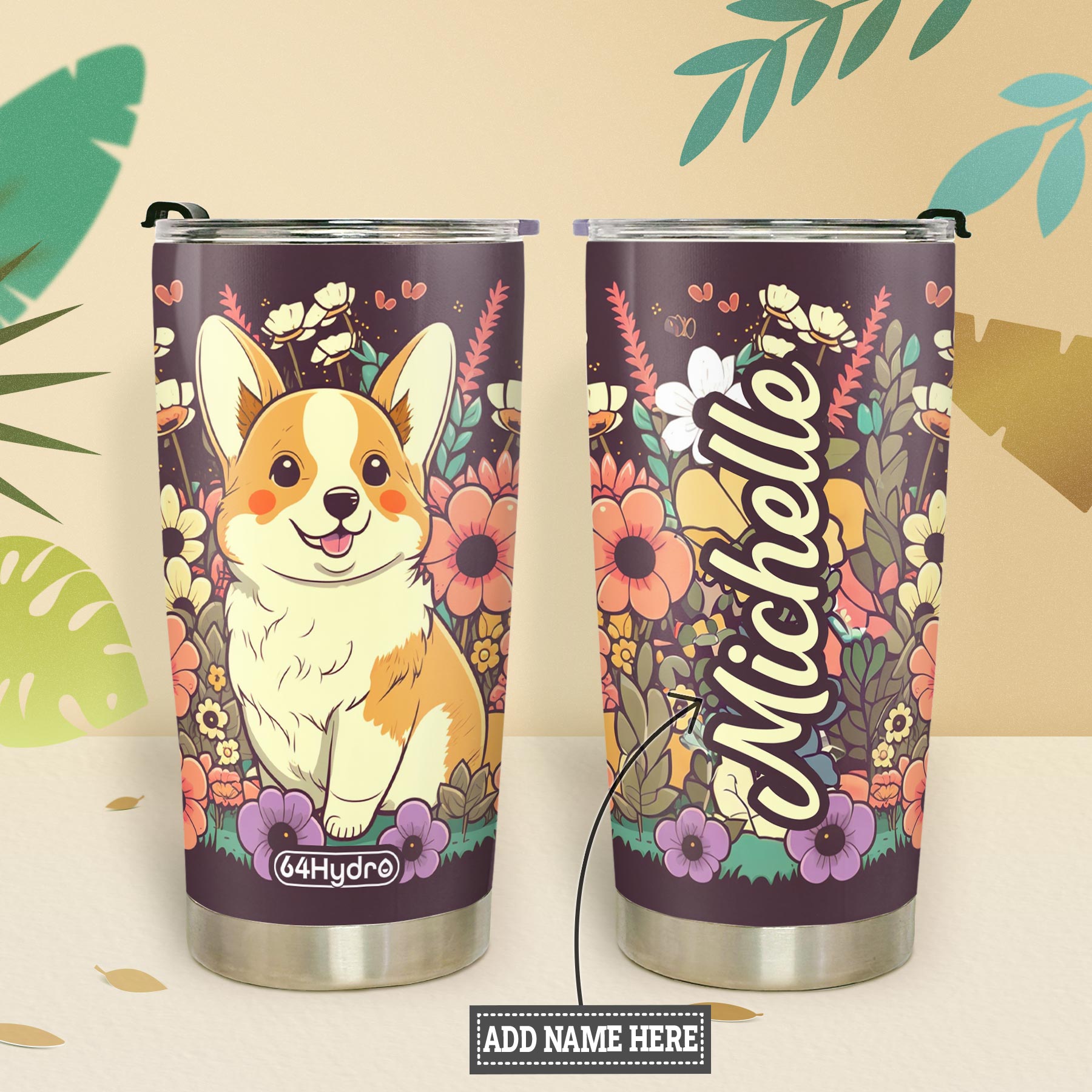 Retro Corgi HTRZ12098294UQ Stainless Steel Tumbler