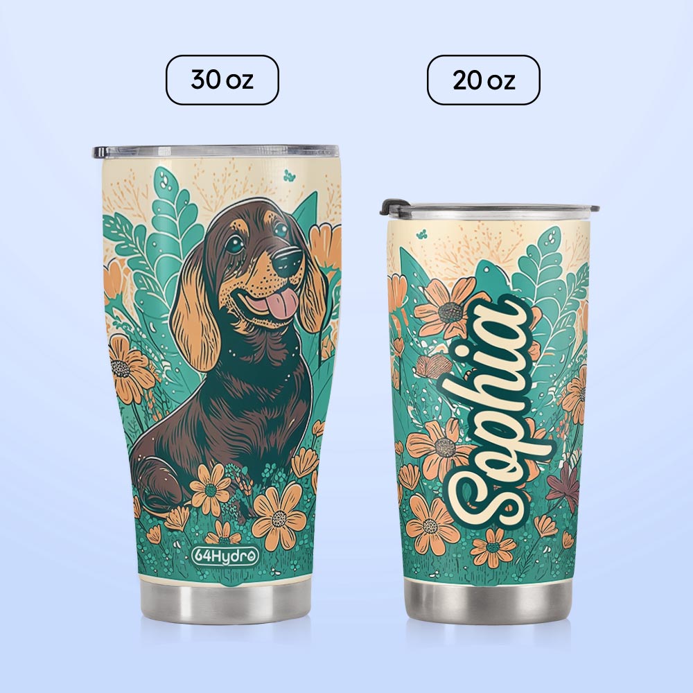 Retro Dachshund HTRZ12097864AW Stainless Steel Tumbler