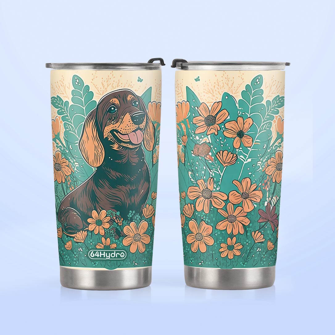 Retro Dachshund HTRZ12097864AW Stainless Steel Tumbler