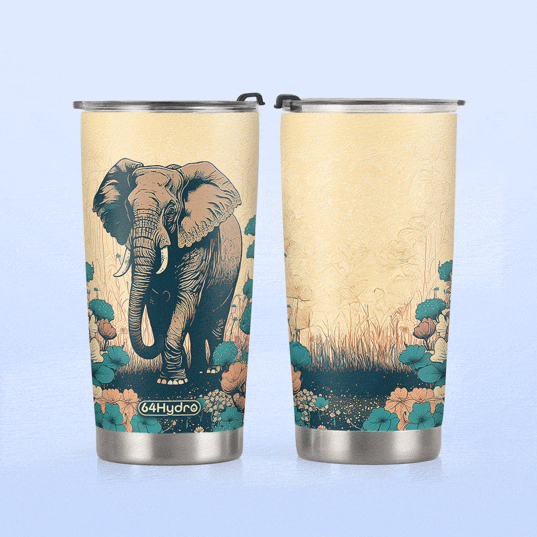 Retro Elephant HHAY060723434 Stainless Steel Tumbler