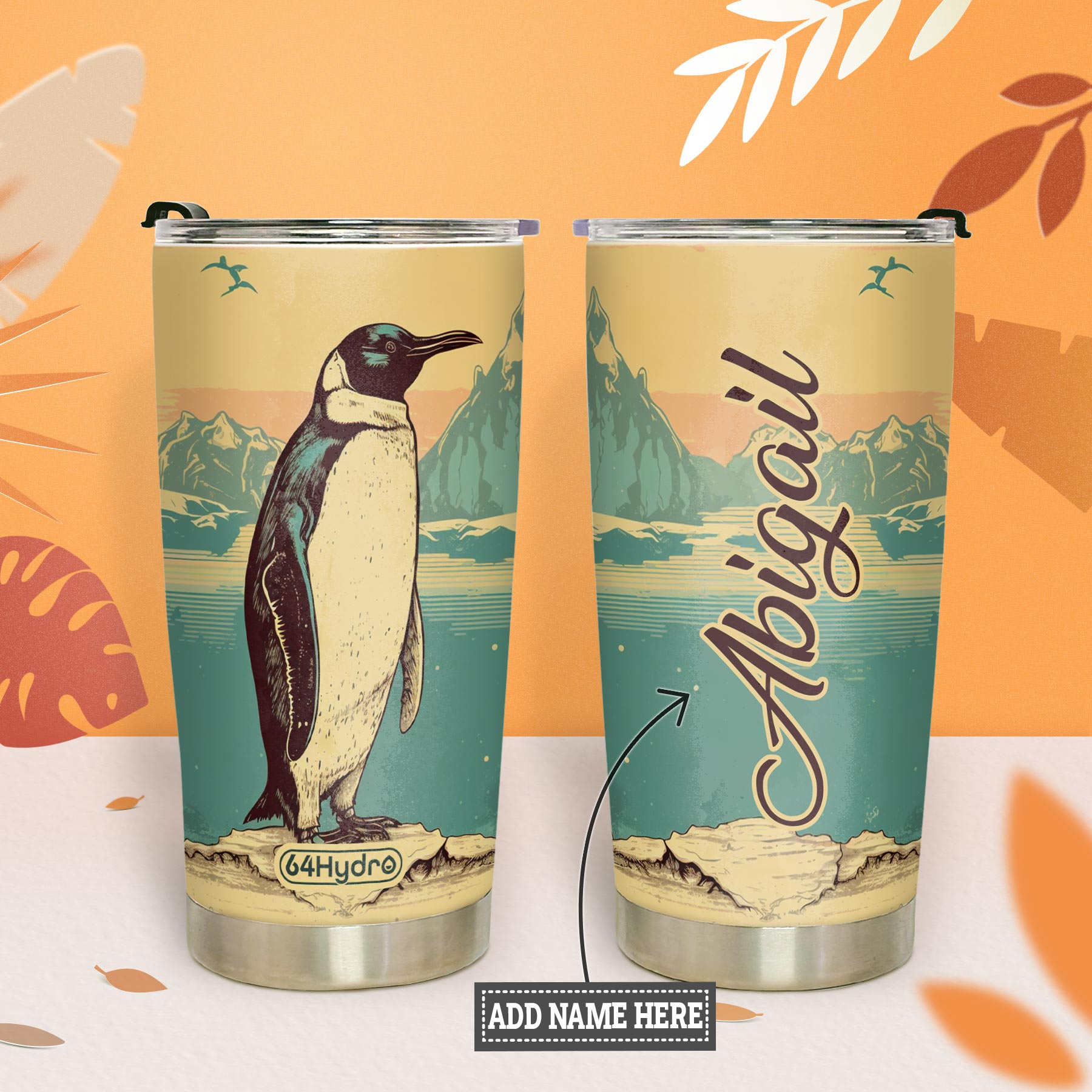 Retro Penguin HTRZ05091256ZE Stainless Steel Tumbler