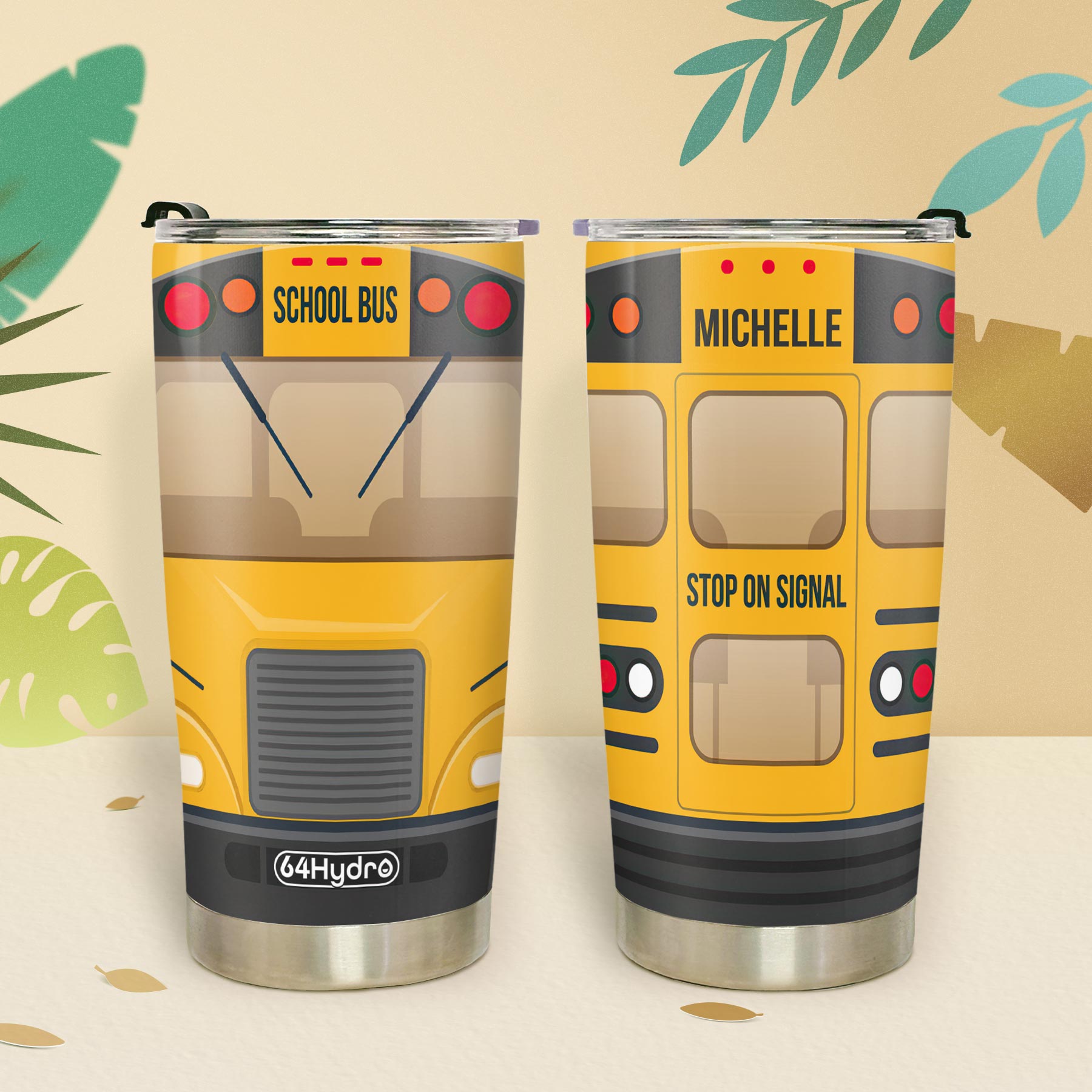 School Bus Kid HTRZ02107855ZN Stainless Steel Tumbler