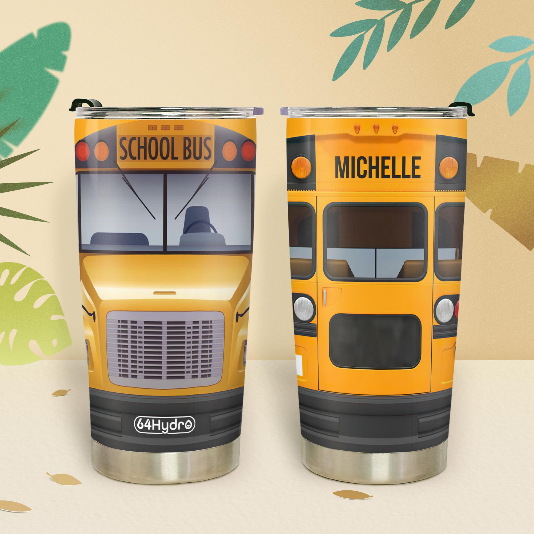 School Bus HTRZ02100071RW Stainless Steel Tumbler