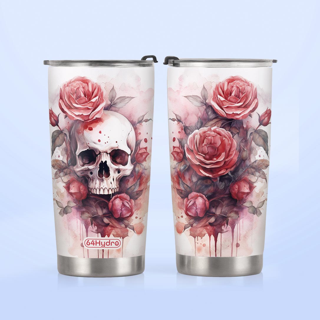 Skull Floral HTRZ27099633PF Stainless Steel Tumbler