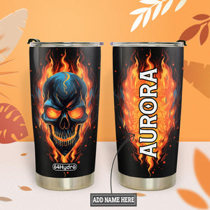 Skull On Fire HTRZ27090033PW Stainless Steel Tumbler