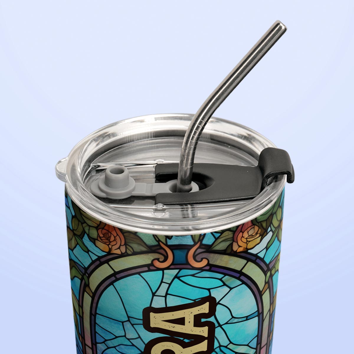 Sloth Stained Glass HTRZ18095079DU Stainless Steel Tumbler