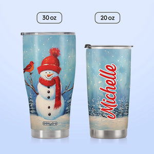 Snowman Painting Style HTRZ19092291FV Stainless Steel Tumbler